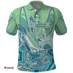 NAIDOC Week - 50 Years Deadly Torres Strait Polo Shirt Pastel Waves LT7