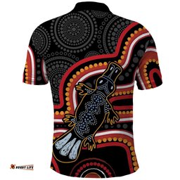 Indigenous Platypus Australia Polo Shirt Australian Aboriginal Art Proud LT14