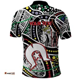 NAIDOC 50 Years of Deadly Personalised Polo Shirt Aboriginal Dot Art LT9