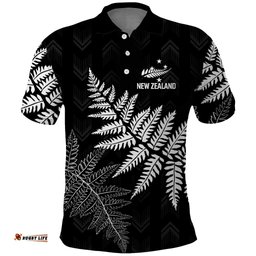New Zealand Lawn Bowls Personalized Polo Shirt Wrap-Around Silver Fern LT7