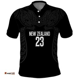 New Zealand Basketball Ta Moko Tribal Custom Polo Shirt LT03