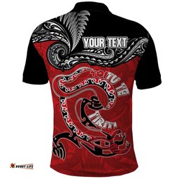 Personalised Aotearoa Toitu Te Tiriti Polo Shirt Taniwha Tribal Motifs LT03