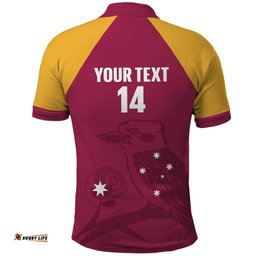 Custom Queensland Bowls Australia Polo Shirt Go Champions QLD Kookaburra LT14
