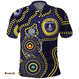 Dockers NAIDOC Week 2026 Personalised Polo Shirt 50 Years of Deadly Aboriginal Art LT14