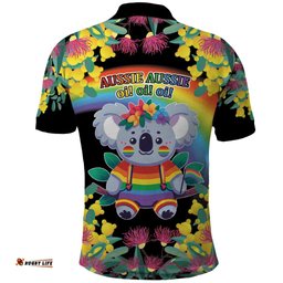 LGBTQ Koala Gay Polo Shirt Aussie Koala Bear Ekoalaty LT9