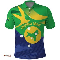 Personalised Australia Christmas Island Polo Shirt Wilayah Pulau Krismas Flag Color LT14