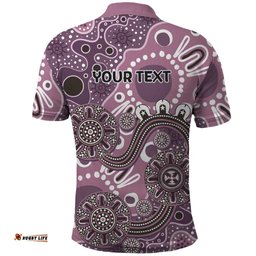 Personalised NAIDOC Week 50 Years Deadly Always Polo Shirt Pink Aboriginal Artwork Dot Painting LT9