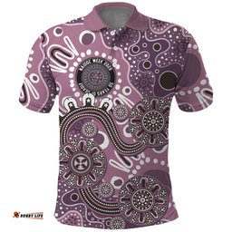 Personalised NAIDOC Week 50 Years Deadly Always Polo Shirt Pink Aboriginal Artwork Dot Painting LT9