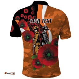 Greater Giants ANZAC Personalised Polo Shirt Lest We Forget Poppy Camo LT9