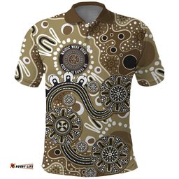 Personalised NAIDOC Week 50 Years Deadly Always Polo Shirt Brown Aboriginal Artwork Dot Painting LT9