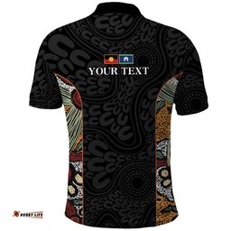 Personalised NAIDOC Deadly 50 Years Polo Shirt Minimalist Aboriginal Art LT9