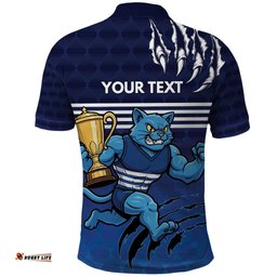 Personalised Geelong Pride Polo Shirt Claws Out for Glory LT9
