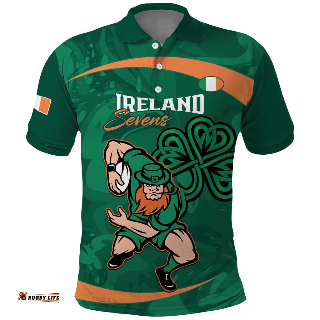 Custom Ireland Rugby Sevens Polo Shirt Go Champions Irish Shamrock LT14