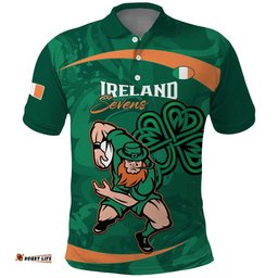 Custom Ireland Rugby Sevens Polo Shirt Go Champions Irish Shamrock LT14
