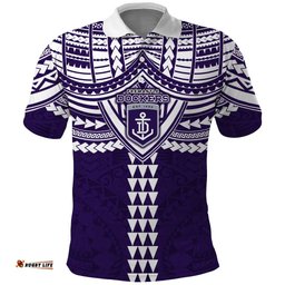 Personalized Fremantle Dockers Polo Shirt Polynesian Tribal Pattern Heritage Football TS04