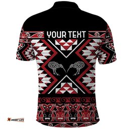 Personalised Taniko Motifs Aotearoa Polo Shirt Waitangi Kowhaiwhai Kiwi LT7