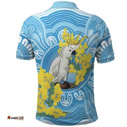World Diabetes Day Australia Polo Shirt Yellow-crested Cockatoo Golden Wattle Aboriginal LT14