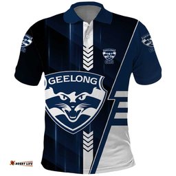 Personalized Geelong Cats Polo Shirt Modern Geometric Sports Graphic Style TS04