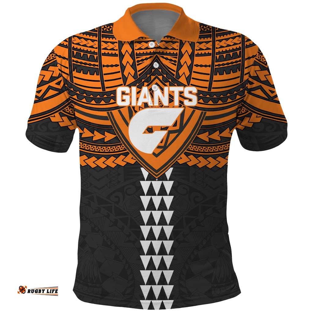 Personalized GWS Giants Polo Shirt Polynesian Tribal Pattern Heritage Football TS04