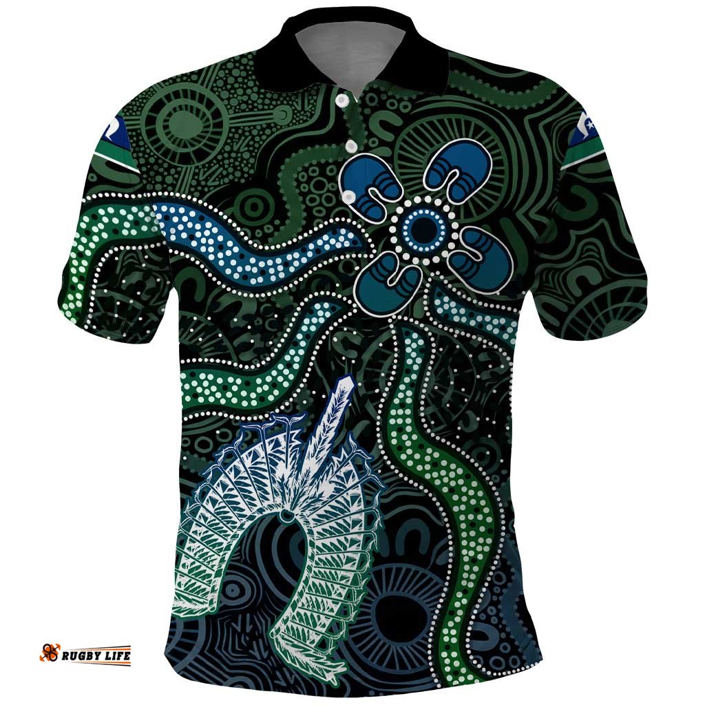 Torres Strait Islands Polo Shirt Indigenous Australian Marine Tribal Dot Art TS04