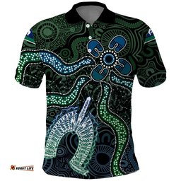 Torres Strait Islands Polo Shirt Indigenous Australian Marine Tribal Dot Art TS04