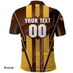 Personalized Hawthorn Hawks Polo Shirt Modern Geometric Sports Graphic Style TS04