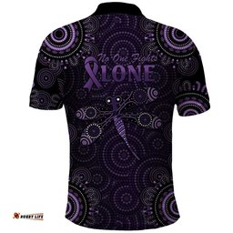 Purple Dragonfly Aboriginal of Hope Polo Shirt Australian Epilepsy Awareness LT9