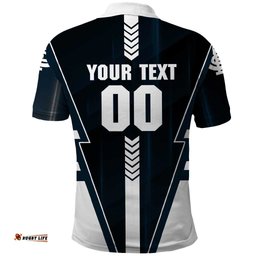 Personalized Carlton Blues Polo Shirt Modern Geometric Sports Graphic Style TS04