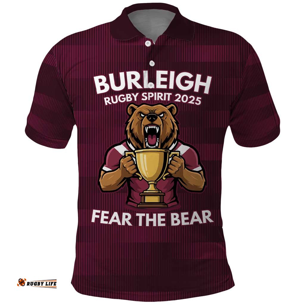 Pride of Burleigh Rugby Spirit Custom Polo Shirt Queensland Grand Final Edition 2025 LT9