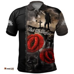Australia Polo Shirt Lest We Forget In Sacred Remembrance