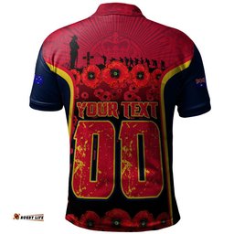 Adelaide Crows Polo Shirt Lest We Forget In Eternal Honor And Duty