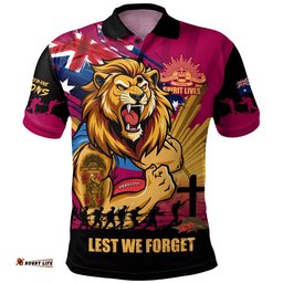 Brisbane Lions Polo Shirt ANZAC Day Honour And Football Legacy