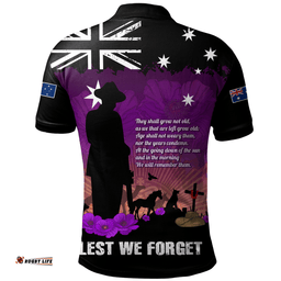 Australia Polo Shirt Anzac Day Remembering Service Animals Sacrifice