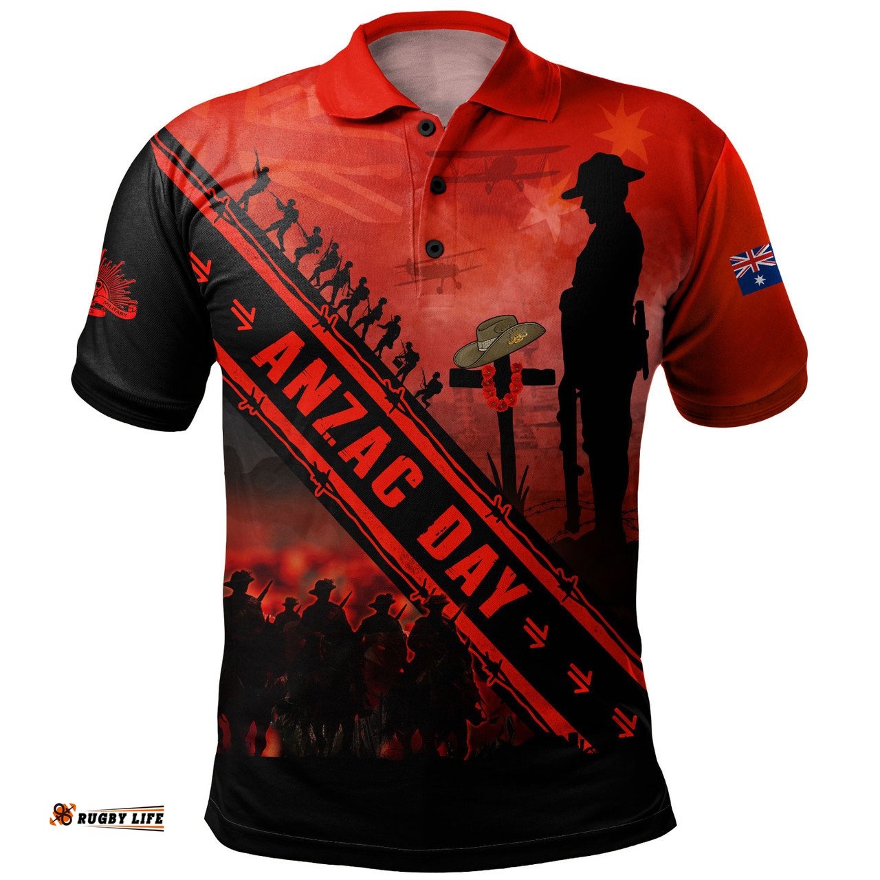 Australia Polo Shirt Anzac Day Dawn Of Sacred Remembrance