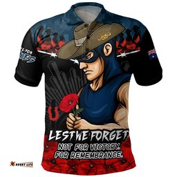 Carlton Polo Shirt ANZAC Day Not For Victory For Remembrance