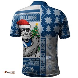 Canterbury-Bankstown Bulldogs Polo Shirt Christmas Magic Knit Style Winter Glow
