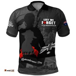 Australia Polo Shirt Remembrance Day 11th November Tribute Edition