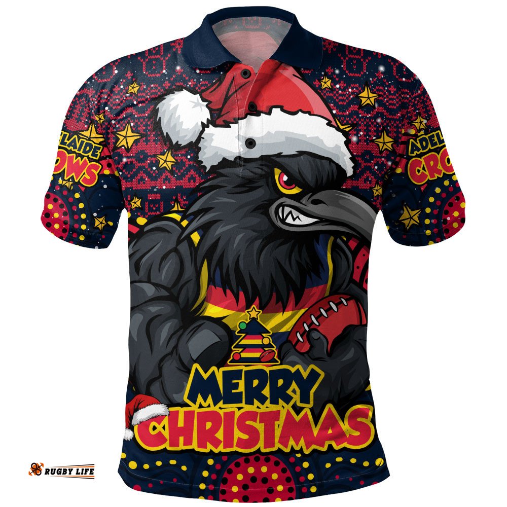 Adelaide Crows Polo Shirt Ugly Christmas Knit Patterns Vintage Jersey