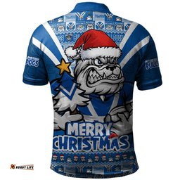 Canterbury-Bankstown Bulldogs Polo Shirt Merry Christmas Festive Spirit Edition
