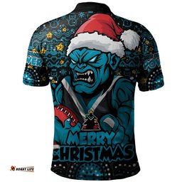 Port Adelaide Polo Shirt Ugly Christmas Knit Patterns Vintage Jersey