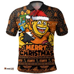 GWS GIANTS Polo Shirt Festive Holiday Merry Christmas Vibe
