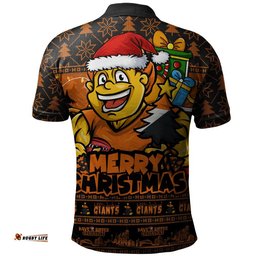 GWS GIANTS Polo Shirt Festive Holiday Merry Christmas Vibe