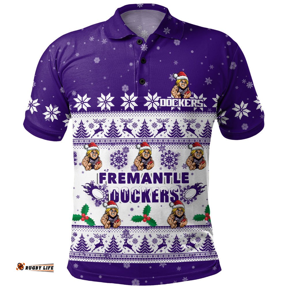 Fremantle Polo Shirt Special Ugly Christmas Holiday Footy Fans