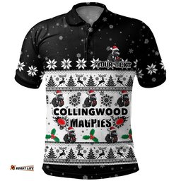 Collingwood Polo Shirt Special Ugly Christmas Holiday Footy Fans