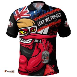 Essendon Polo Shirt Lest We Forget Eternal Honor