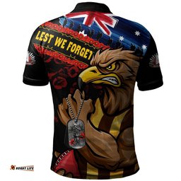 Hawthorn Polo Shirt Lest We Forget Eternal Honor