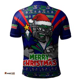 New Zealand Warriors Polo Shirt Merry Christmas Festive Spirit Edition