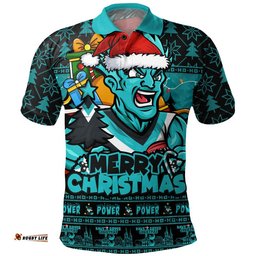 Port Adelaide Polo Shirt Festive Holiday Merry Christmas Vibe