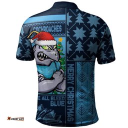 New South Wales Blues Polo Shirt Winter Knit Magic Holiday Spirit