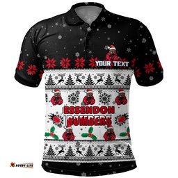 Essendon Polo Shirt Special Ugly Christmas Holiday Footy Fans